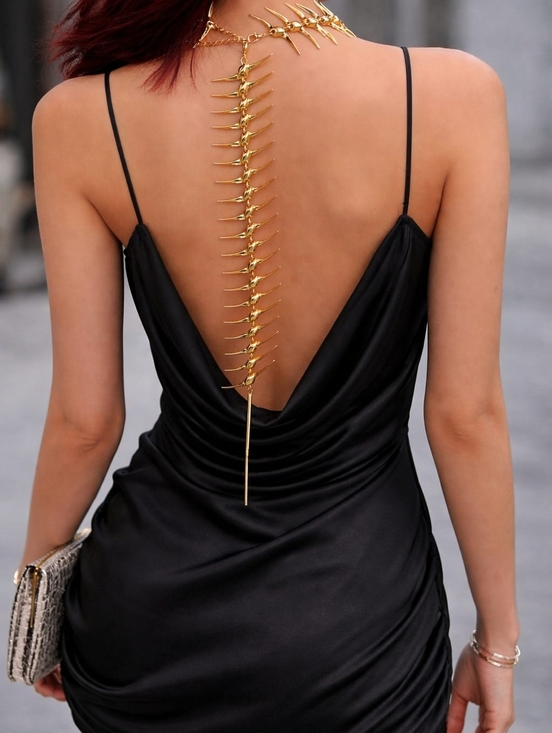 Anthropologie Jewelry - Gold Tone Spine Necklace